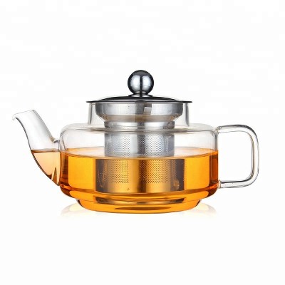 400ml Mini  glass teapot with stainless steel infuser