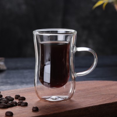 Factory price  double wall Turkish tea  cup  with handle