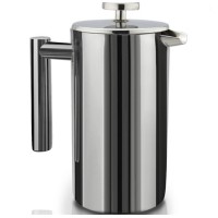 Double-Wall Thermos Stainless Steel French Press Coffee Maker