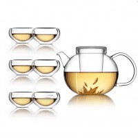 Gift Non-Drip Glass Tea Pot Set & Infuser 20OZ